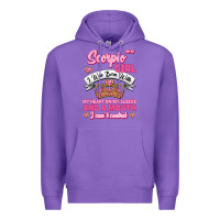 Purple as a scorpio girl zodiac girls Premium Hoodie - Jasminsmagicworld
