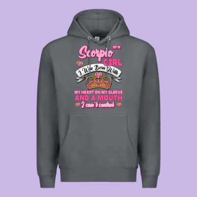 As A Scorpio Girl Zodiac Girls Premium Hoodie Designed By Jasminsmagicworld