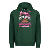 Sports Green as a scorpio girl zodiac girls Premium Hoodie - Jasminsmagicworld