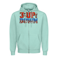 Seafoam 3 up 3 down football Zipper Hoodie - texasbilliewilder