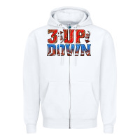 White 3 up 3 down football Zipper Hoodie - texasbilliewilder