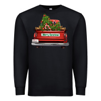 Black Christmas trees truck Premium Sweatshirt - FaDigitalArtStudio