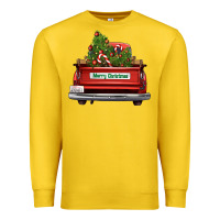 Lemon Christmas trees truck Premium Sweatshirt - FaDigitalArtStudio
