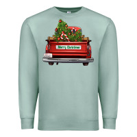 Seafoam Christmas trees truck Premium Sweatshirt - FaDigitalArtStudio