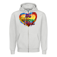 Dove Grey be you tiful Zipper Hoodie - Zillion Design Studio