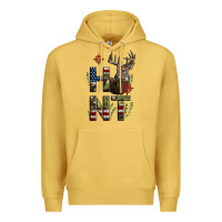 Antique Gold Deer Hunting Usa Flag Premium Hoodie - LillyAllenDesigns