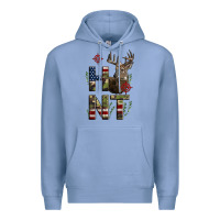 Colony Blue Deer Hunting Usa Flag Premium Hoodie - LillyAllenDesigns