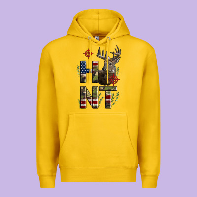 Deer Hunting Usa Flag Premium Hoodie Designed By Lillyallendesigns