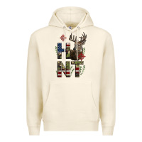 Tofu Deer Hunting Usa Flag Premium Hoodie - LillyAllenDesigns