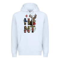 White Deer Hunting Usa Flag Premium Hoodie - LillyAllenDesigns