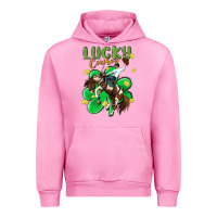 Fuchsia Pink lucky cowboy Urban Hoodie - MaliasSmallBusiness