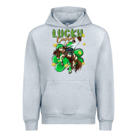 Heather Grey lucky cowboy Urban Hoodie - MaliasSmallBusiness