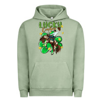 Pigment Oil Green lucky cowboy Urban Hoodie - MaliasSmallBusiness