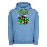 Pigment Pebble Blue lucky cowboy Urban Hoodie - MaliasSmallBusiness