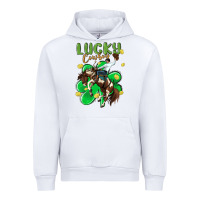 White lucky cowboy Urban Hoodie - MaliasSmallBusiness