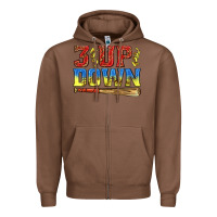 Chestnut 3 up 3 down softball Zipper Hoodie - texasbilliewilder