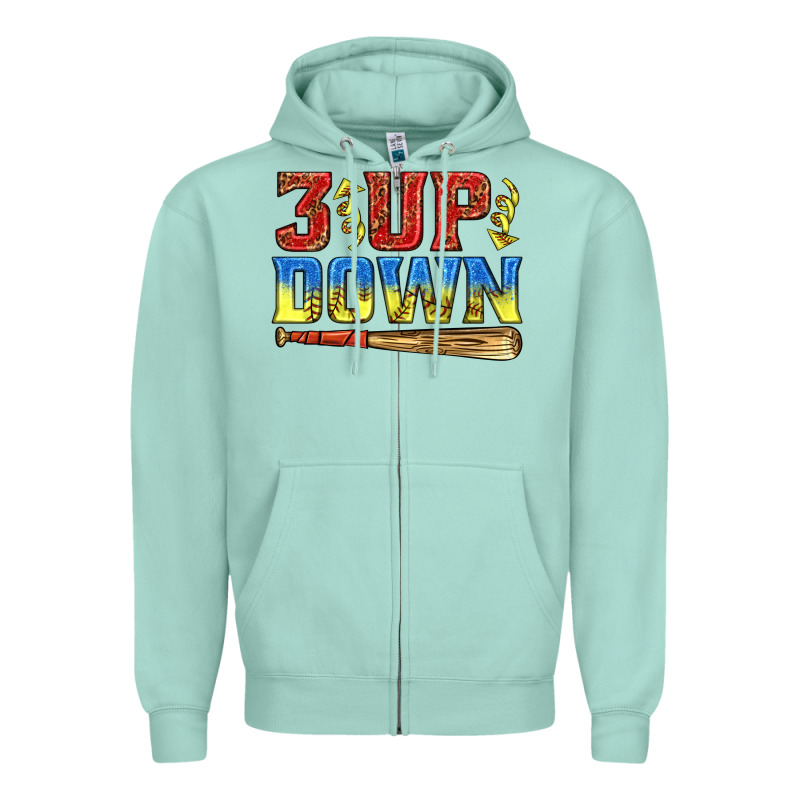 3 Up 3 Down Softball Zipper Hoodie by texasbilliewilder | Teevron
