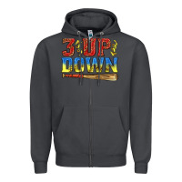 Smoke 3 up 3 down softball Zipper Hoodie - texasbilliewilder