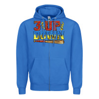 True Royal 3 up 3 down softball Zipper Hoodie - texasbilliewilder