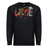 Black america nurse Premium Sweatshirt - CowhideDigitalArt