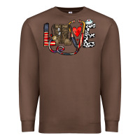 Chestnut america nurse Premium Sweatshirt - CowhideDigitalArt