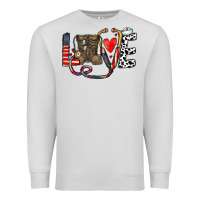 Dove Grey america nurse Premium Sweatshirt - CowhideDigitalArt