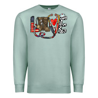 Seafoam america nurse Premium Sweatshirt - CowhideDigitalArt