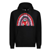 Black valentine's day rainbow Premium Hoodie - BarkalooDesign