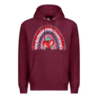 Burgundy valentine's day rainbow Premium Hoodie - BarkalooDesign