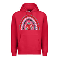Cardinal valentine's day rainbow Premium Hoodie - BarkalooDesign