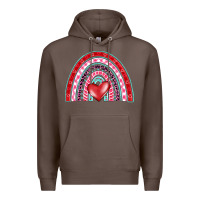 Coffee valentine's day rainbow Premium Hoodie - BarkalooDesign