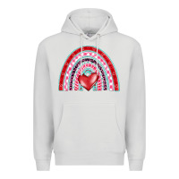 Dove Grey valentine's day rainbow Premium Hoodie - BarkalooDesign