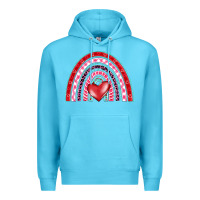 Ocean Blue valentine's day rainbow Premium Hoodie - BarkalooDesign