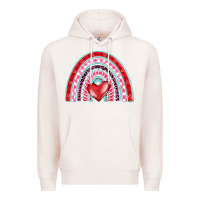 Pale Pink valentine's day rainbow Premium Hoodie - BarkalooDesign