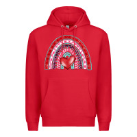 Red valentine's day rainbow Premium Hoodie - BarkalooDesign