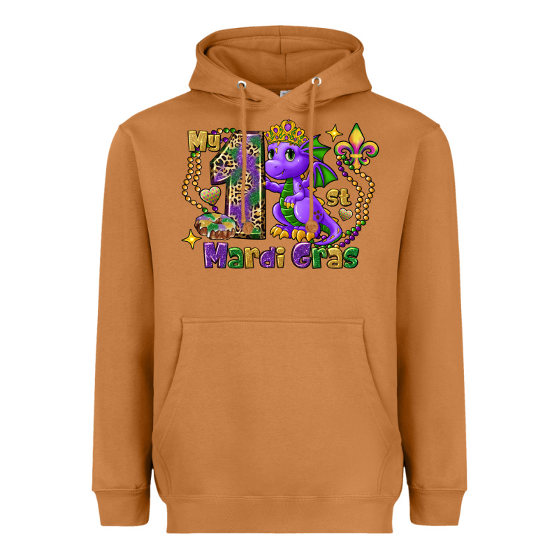 Dragon My First Mardi Gras Heavyweight Hoodie by FaDigitalArtStudio | Teevron