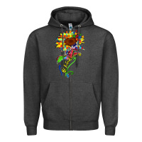 Charcoal Heather be kind autism sunflower Zipper Hoodie - Zillion Design Studio