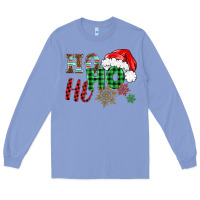 Colony Blue ho ho ho christmas Long Sleeve Tee - BarkalooDesign