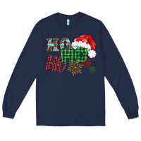 Navy ho ho ho christmas Long Sleeve Tee - BarkalooDesign