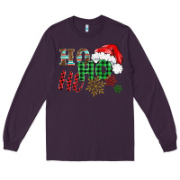 Plum ho ho ho christmas Long Sleeve Tee - BarkalooDesign