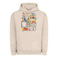 Pigment French Oak can't talk right now doing speech therapy stuff Urban Hoodie - MaliasSmallBusiness