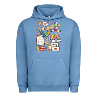 Pigment Pebble Blue can't talk right now doing speech therapy stuff Urban Hoodie - MaliasSmallBusiness