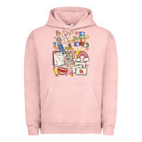 Pigment Salmon can't talk right now doing speech therapy stuff Urban Hoodie - MaliasSmallBusiness