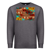 Charcoal Heather aztec and leopard background Premium Sweatshirt - HRA Design Shop