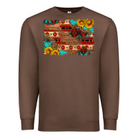 Chestnut aztec and leopard background Premium Sweatshirt - HRA Design Shop