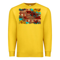 Lemon aztec and leopard background Premium Sweatshirt - HRA Design Shop