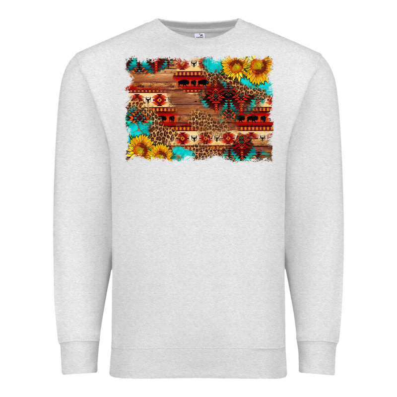 Aztec And Leopard Background Premium Sweatshirt by HRA Design Shop | Teevron