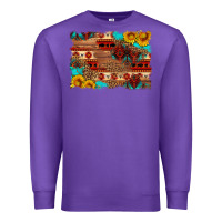 Purple aztec and leopard background Premium Sweatshirt - HRA Design Shop