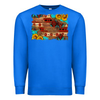 True Royal aztec and leopard background Premium Sweatshirt - HRA Design Shop