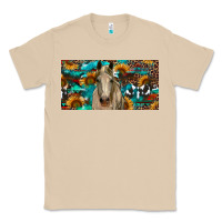 Mushroom Horse With Sunflowers Aztec And Cowhide Classic Tee - RanaPortraitStore
